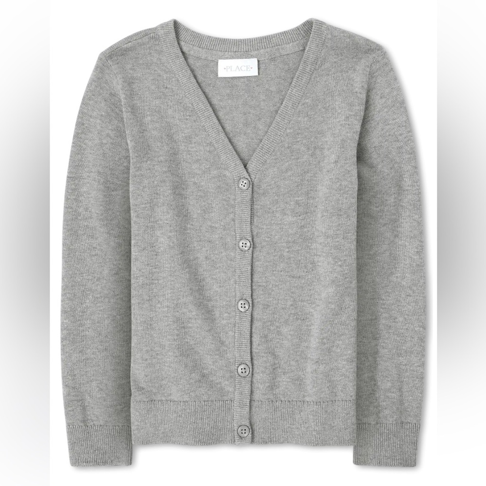Light Gray Knitted Cardigan Sweater